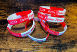 Delta Sigma Theta Silicone Bracelet - Red - 550strong