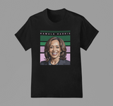 Kamala Harris Shirt - Retro Line Pink and Green Edition