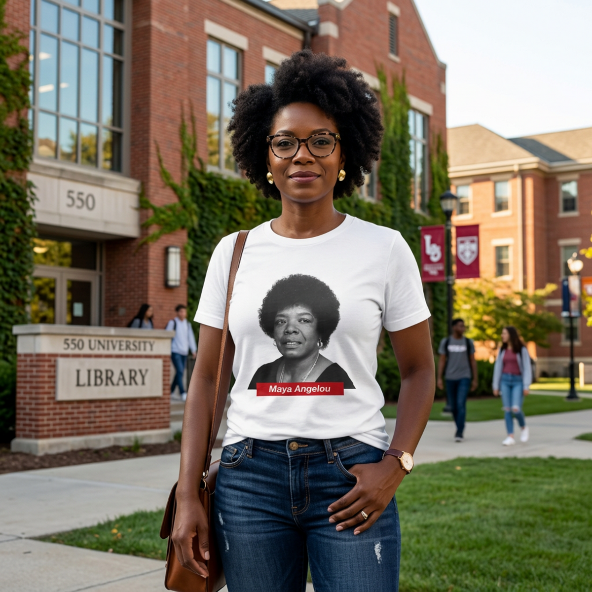 Maya Angelou Tribute Tee | Phenomenal Woman Black History T-Shirt | Literary Icon Shirt - 550strong