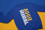 Aggie Mom, Dad, Aunt, Uncle, Cousin, and Grand Blue Sweatshirt
