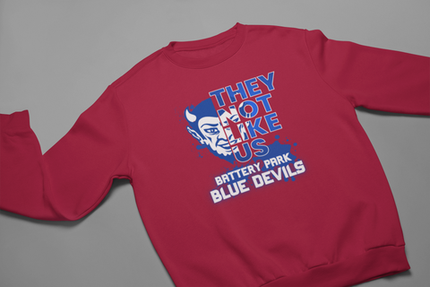 HS - Battery Park Blue Devils Not Like Us Sweatshirt