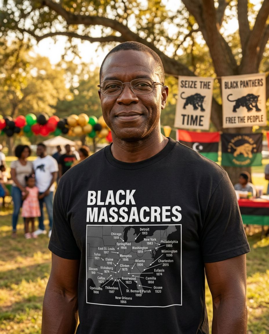 Black Massacres History T-Shirt | Educational Black History Tee | Remember the Untold Stories | Unisex Graphic Shirt