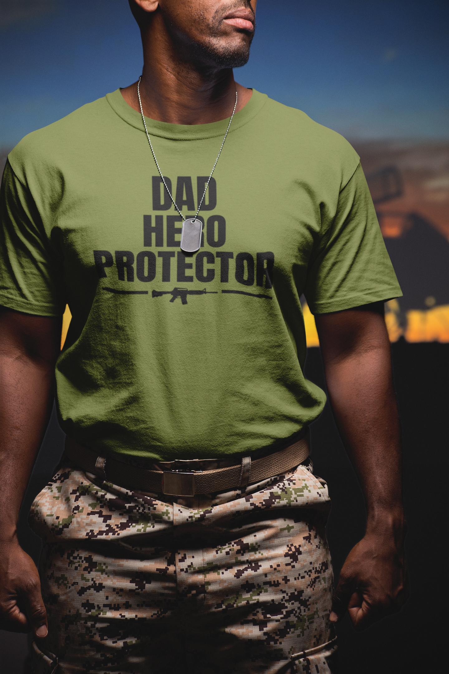 Family - Dad, Hero, and Protector - Military Edition - 550strong