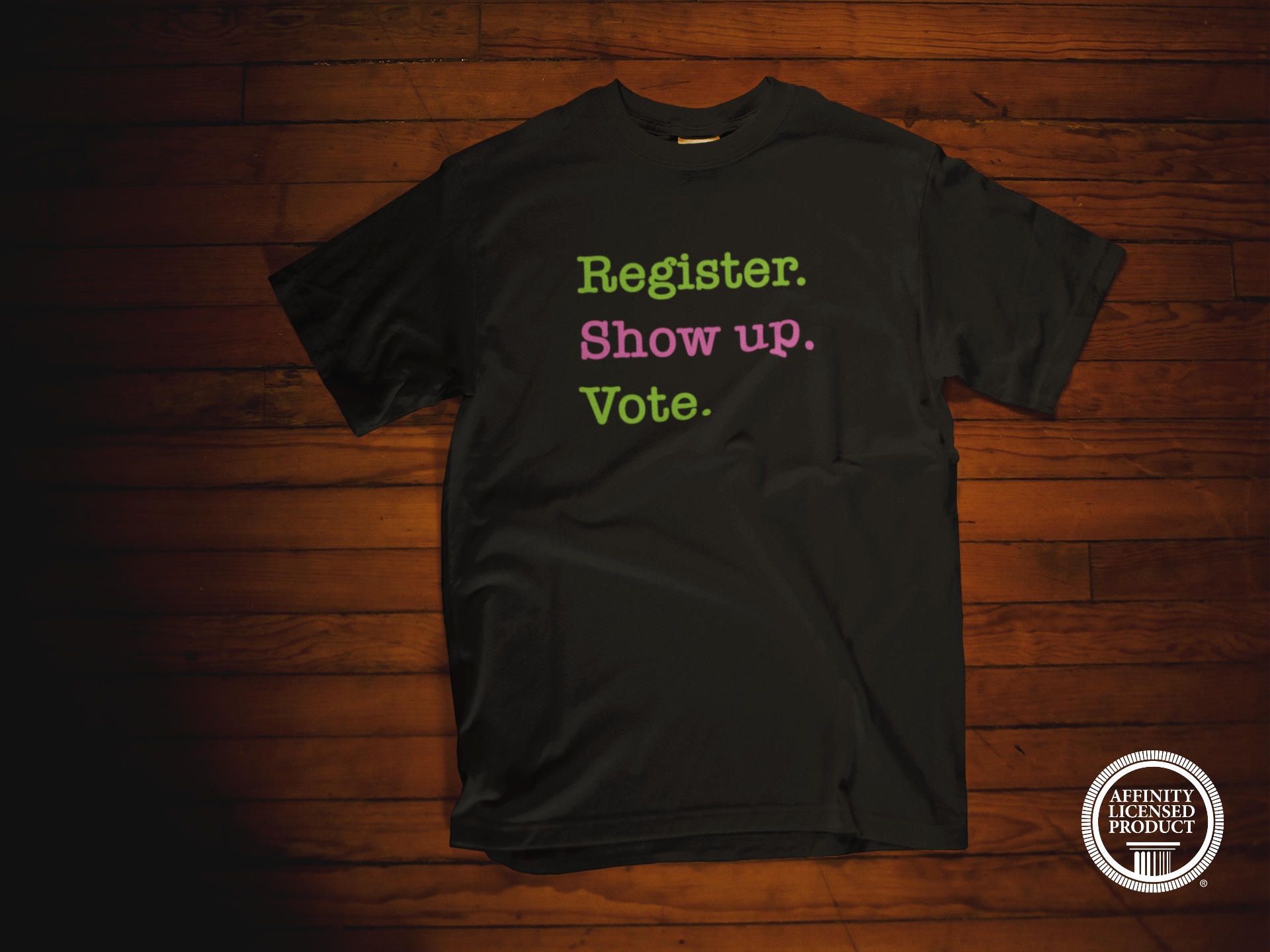 Greek - AKA Registrar, Show Up, and Vote Shirt - 550strong