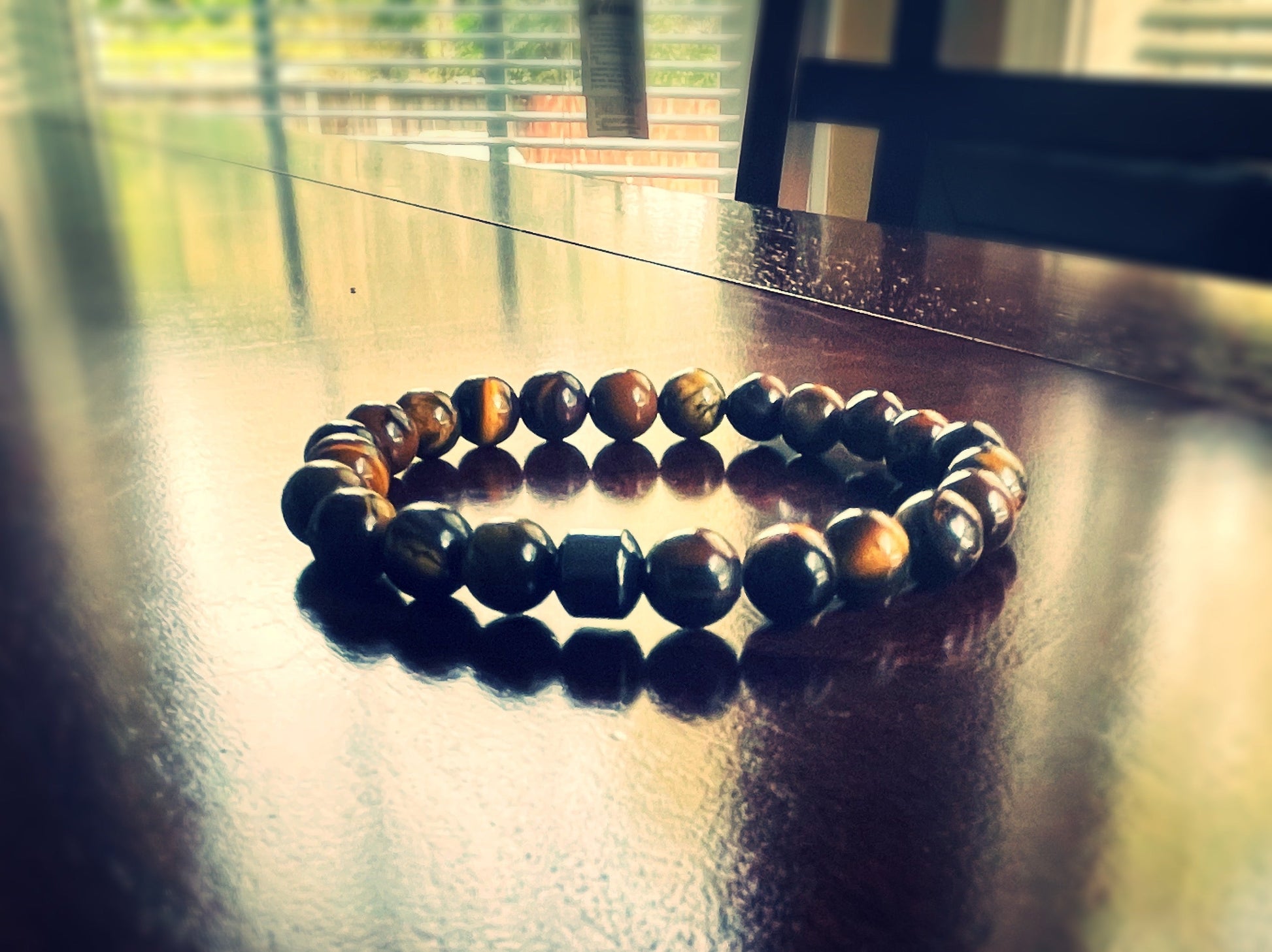 Natural Stone Beaded Bracelets with Hematite | Natural Stone Beaded Bracelet - 8mm; 19-19.5 cm - 550strong