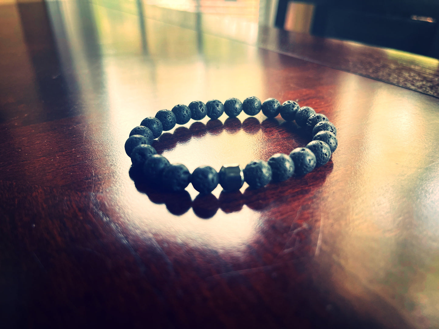 Natural Stone Beaded Bracelets with Hematite | Natural Stone Beaded Bracelet - 8mm; 19-19.5 cm - 550strong