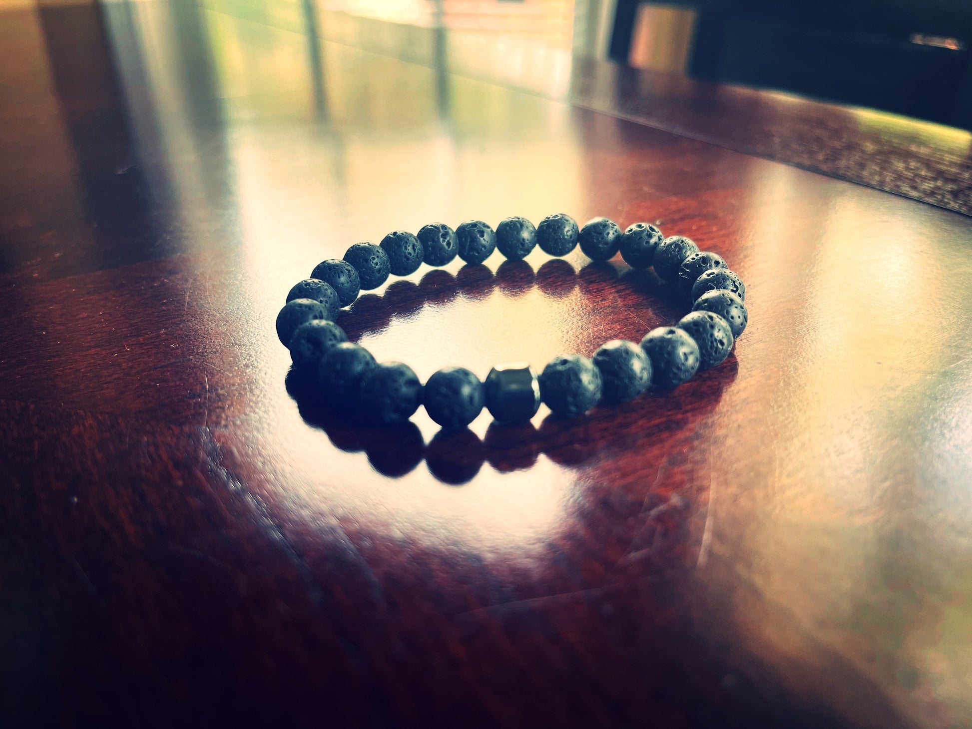 Natural Stone Beaded Bracelets with Hematite | Natural Stone Beaded Bracelet - 8mm; 19-19.5 cm - 550strong