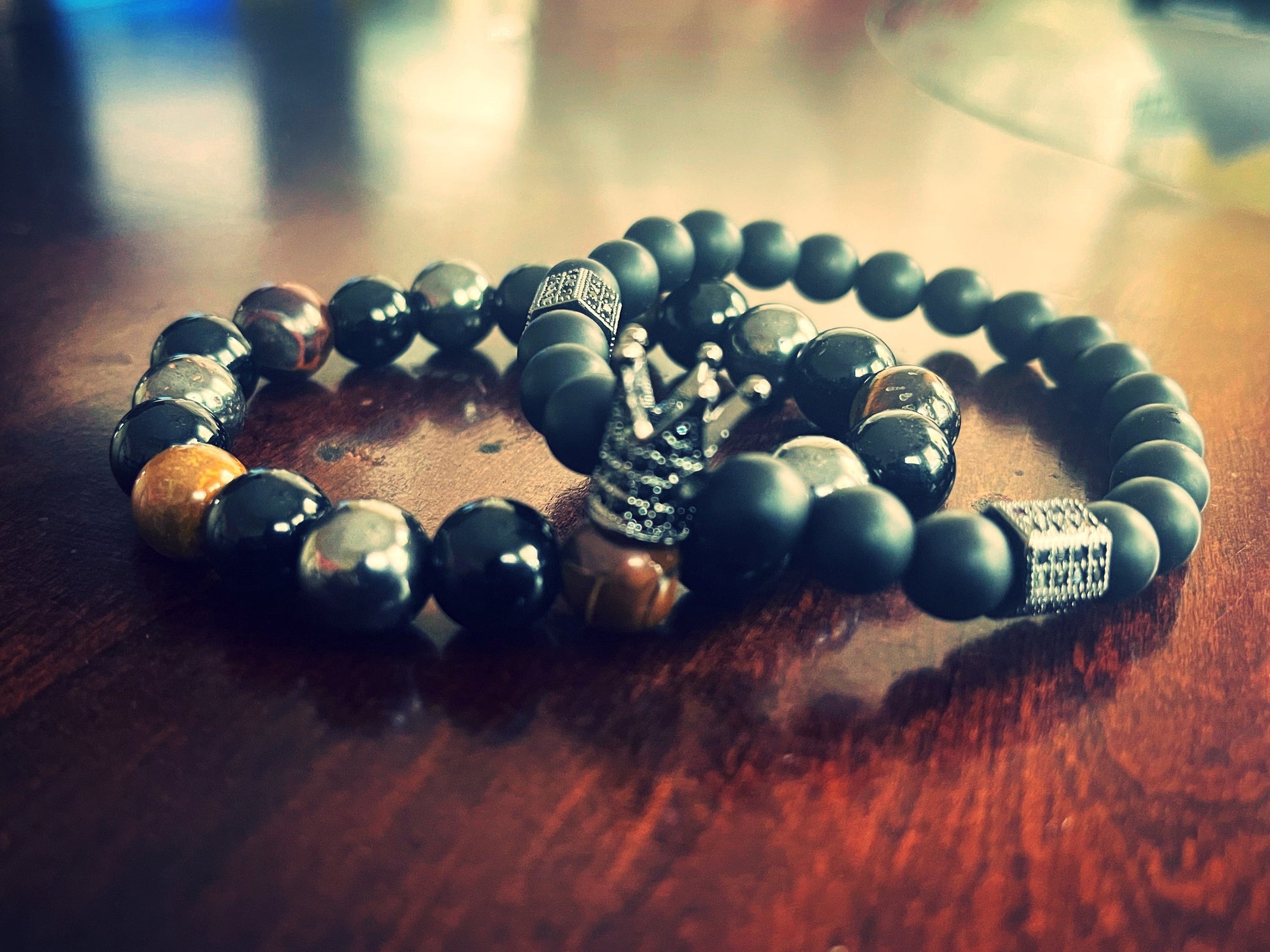I Am King Set -  Obsidian, Tiger's Eye, and Hematite - 550strong