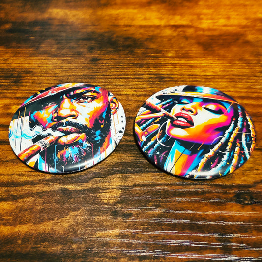 Cigar Life Button - Da Smoke - 2.25" - 550strong