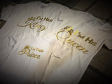 Family - King,Queen,Princess or Prince T-Shirt - White w/ Gold Graphics - 550strong