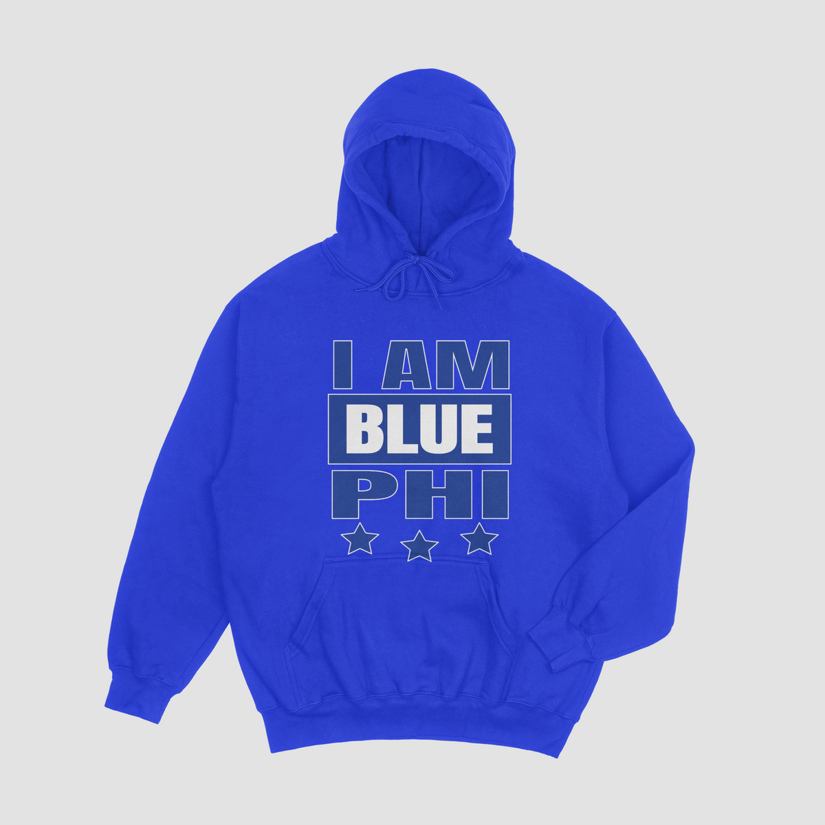 Phi Beta Sigma Hoodie - I Am Blue Phi Three Star