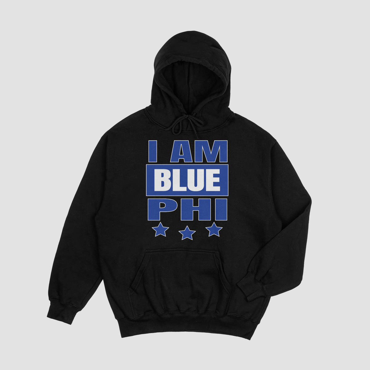 Phi Beta Sigma Hoodie - I Am Blue Phi Three Star