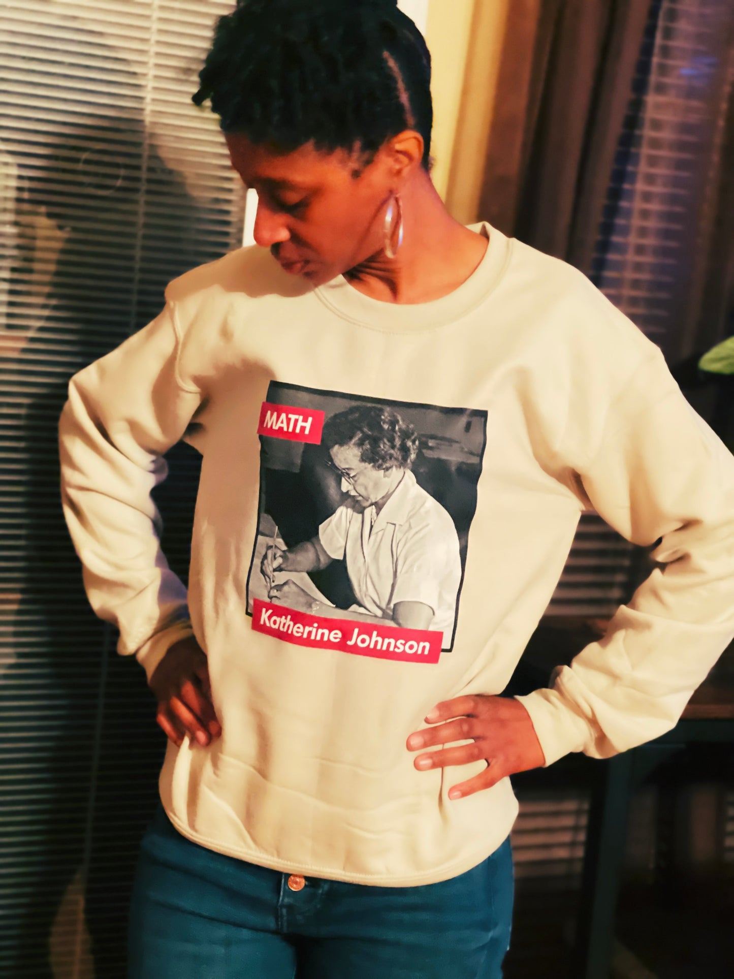 BH - Katherine Johnson - Math / Computer - Black History Sweatshirt - 550strong