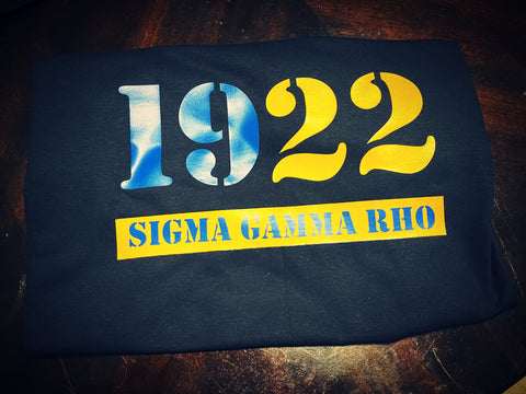 Sigma Gamma Rho 1922 Stencil Shirt - 550strong
