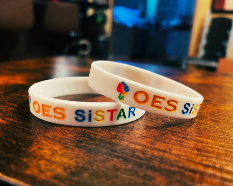 OES Order of the Eastern Star Rubber / Soft PVC Bracelet - 550strong