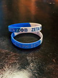 Zeta Phi Beta Wristband - Zeta Phi Beta Bracelet - Zeta Phi Beta Rubber / Soft PVC Bracelet - 550strong