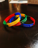 OES Bracelet / Order of the Eastern Star Bracelet / OES Rubber / Soft PVC Bracelet - Colorful - 550strong