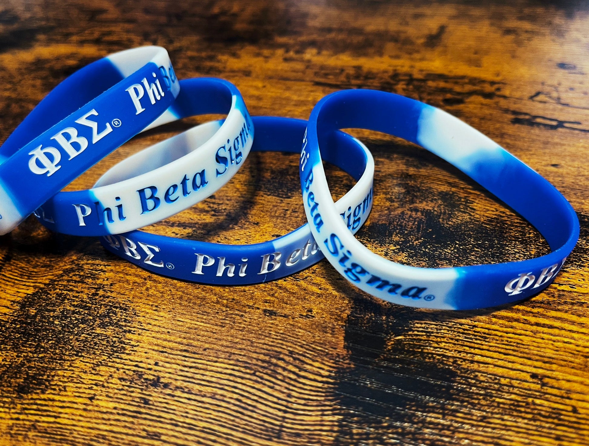 Phi Beta Sigma Bracelet Wristband / Phi Beta Sigma Soft PVC Bracelet - 550strong