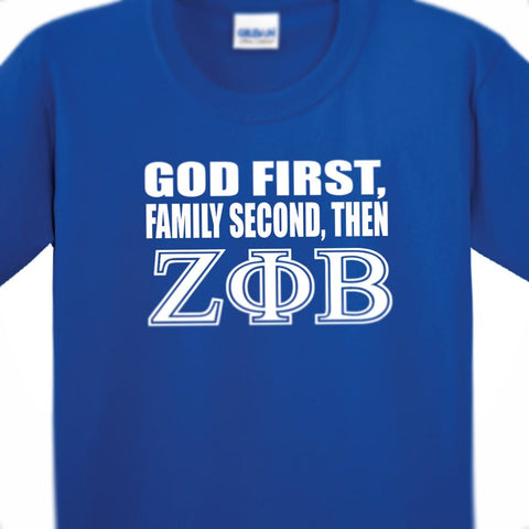 Greek - Zeta Phi Beta - God First, Family Second, Then ZPhiB - 550strong