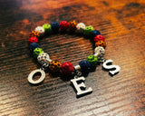 OES Order of the Eastern Star Color Charm Beaded Bracelet | 10mm - 550strong