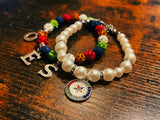 OES Order of the Eastern Star Bundle Charm Beaded Bracelet | 10mm - 550strong